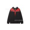 American street lightning wing print jacket men's and women's autumn and winter black loose shoulder heavy trendy hooded top