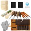 10/25 Stück Holzschnitzset Holzschnitzwerkzeuge Handschnitzmesser-Set mit Nadelfeile Holzlöffel-Schnitzset für Anfänger
