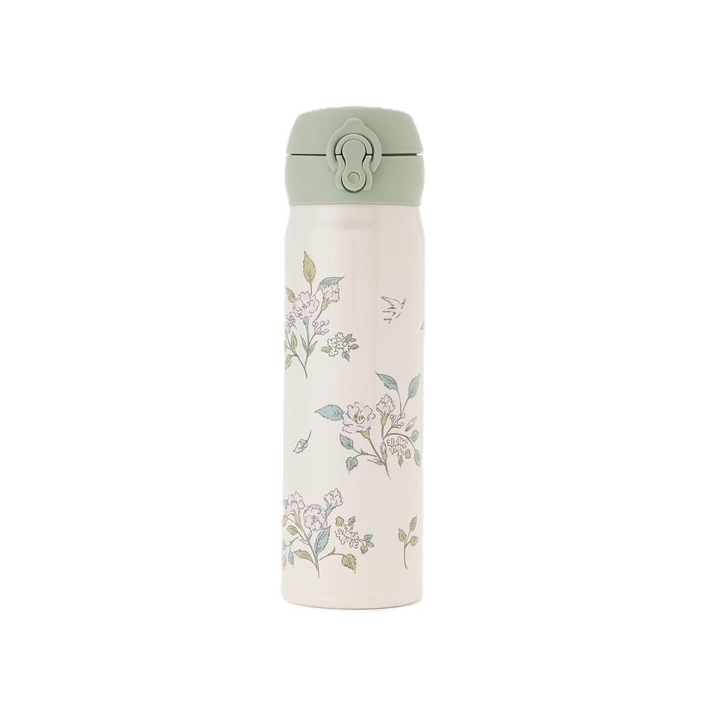 Afternoon Tea Living HS99 Flower Art One-Touch Thermos Bottle, 500ml, Green