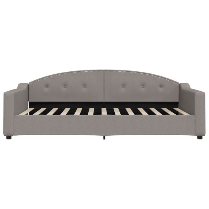 VidaXL Lit de repos taupe 100x200 cm tissu 354191