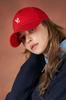 Monogram soft over fit ball cap Red [VARZAR]