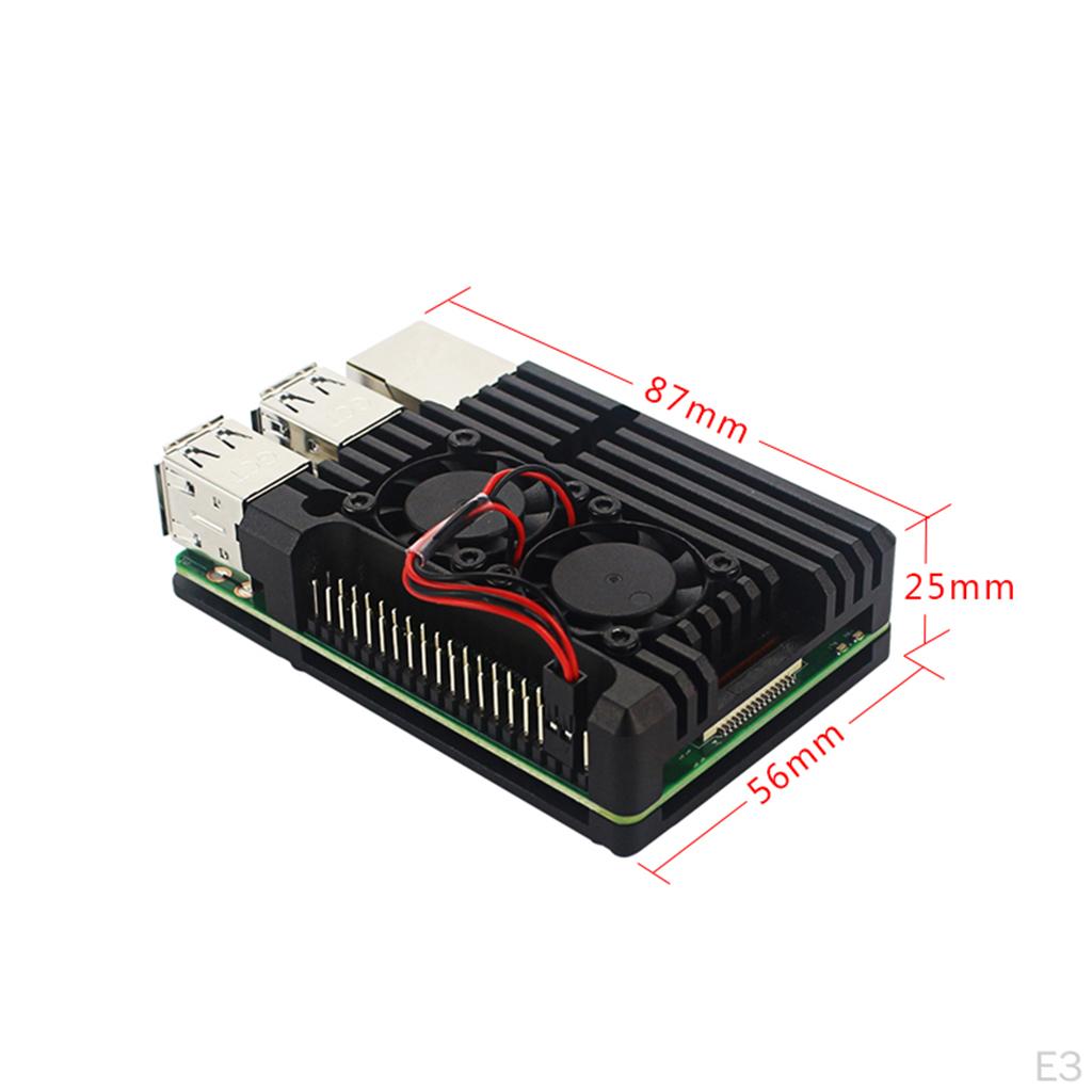 Cooling Fan Heat Sink with Two Fans for 3/2 , DIY Case Kit: Tapes, Mounting Screws And