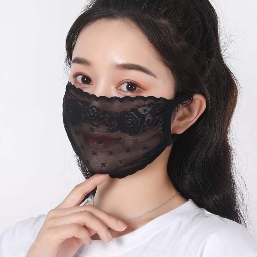 Ultra-thin Cycling Mask Elastic Face Cover Fashion Sunscreen Face Mask  Outdoor чёрный