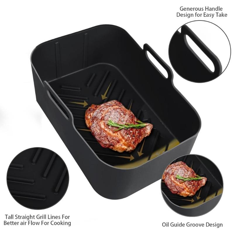 Silicone Baking Liners Air Fryers Tray Silicone Air Fryers Basket Silicone Glove Air Fryers Accessories Silicone Material