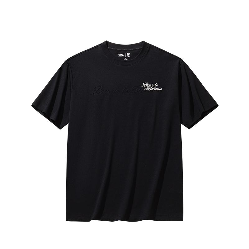 Anta Fan Zhendong Series Round Neck Letter Pullover Short Sleeve T-Shirt Unisex Tops 172628106R-2 XS