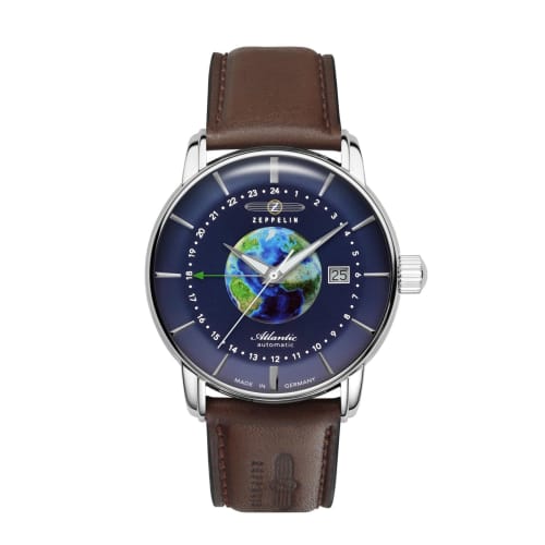 

Zeppelin Zeppelin Atlantic Чоловічий аналоговий автоматичний годинник з корпусом з натуральної шкіри, Модель 8468-3