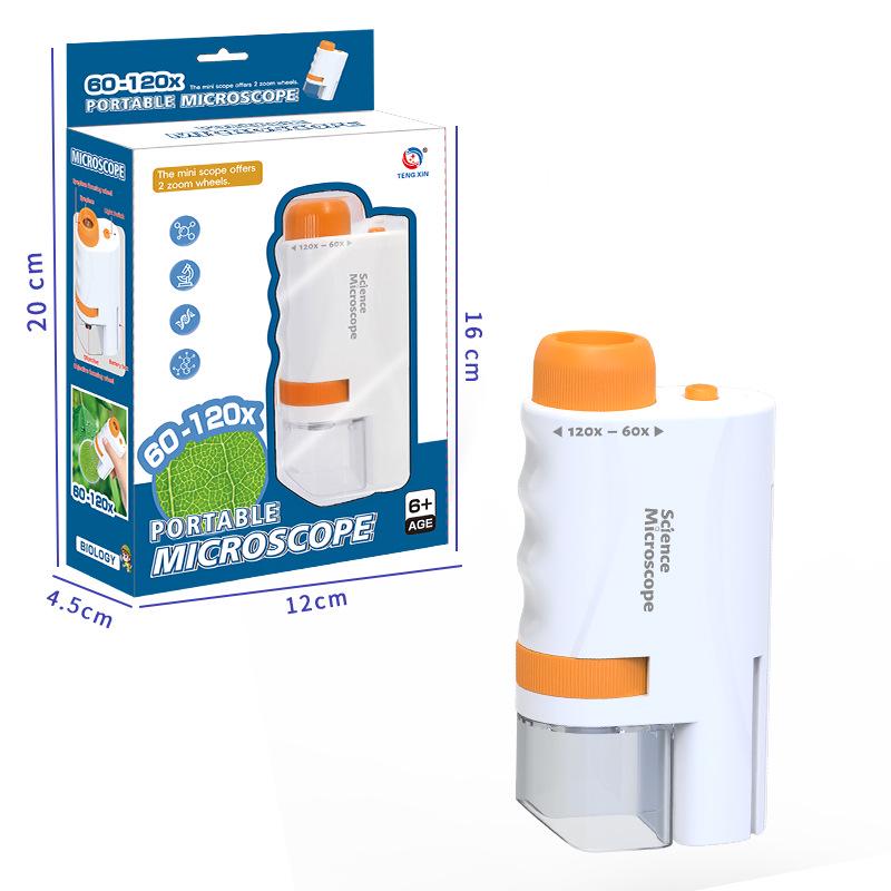 Kids' Portable Microscope Kit: Science Education Toy for Primary School Experiments