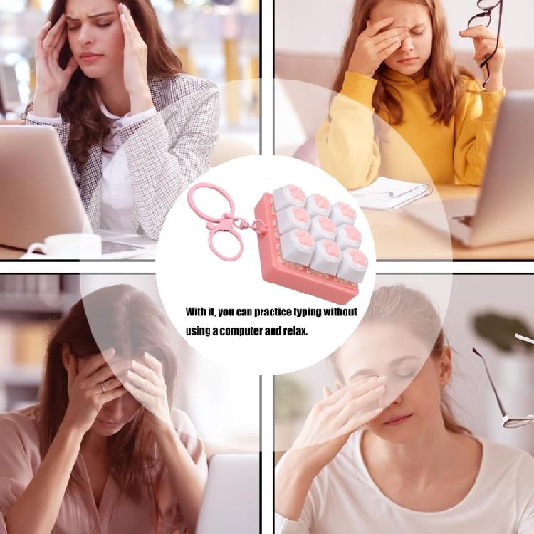 Keyboards Key Toy For Adults Anti Stress Finger Game Decompression Sensory Keychain Boys Girls Relaxing Play