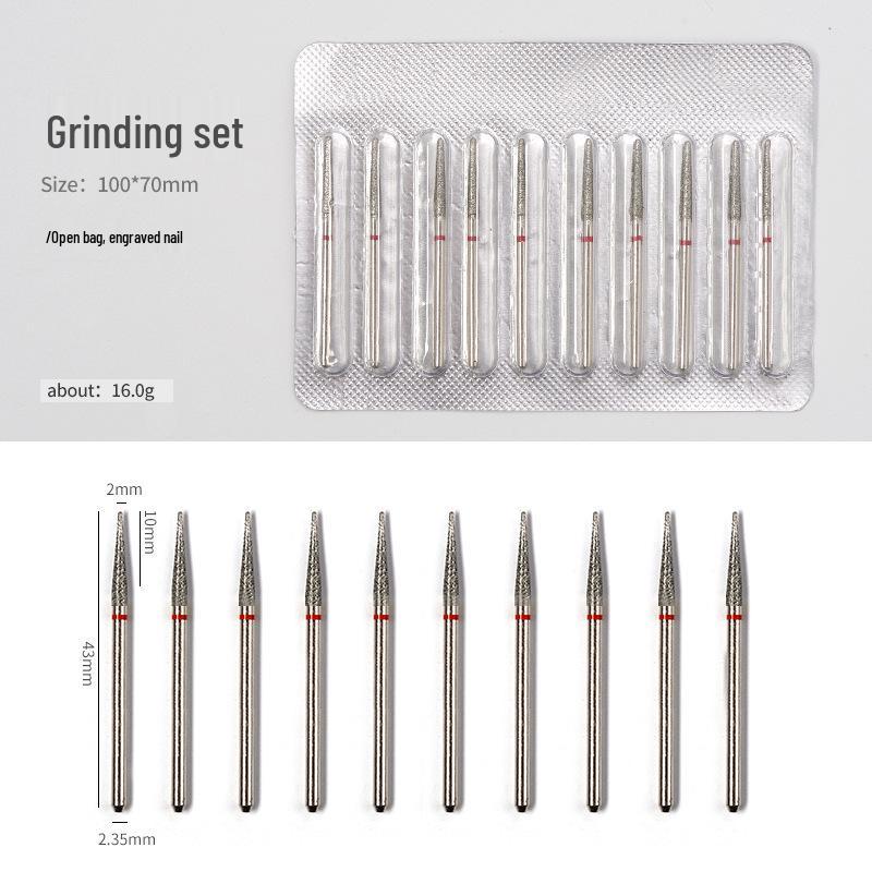 Russian Style Manicure Tool Set with Diamond & Tungsten Steel Grinding Heads