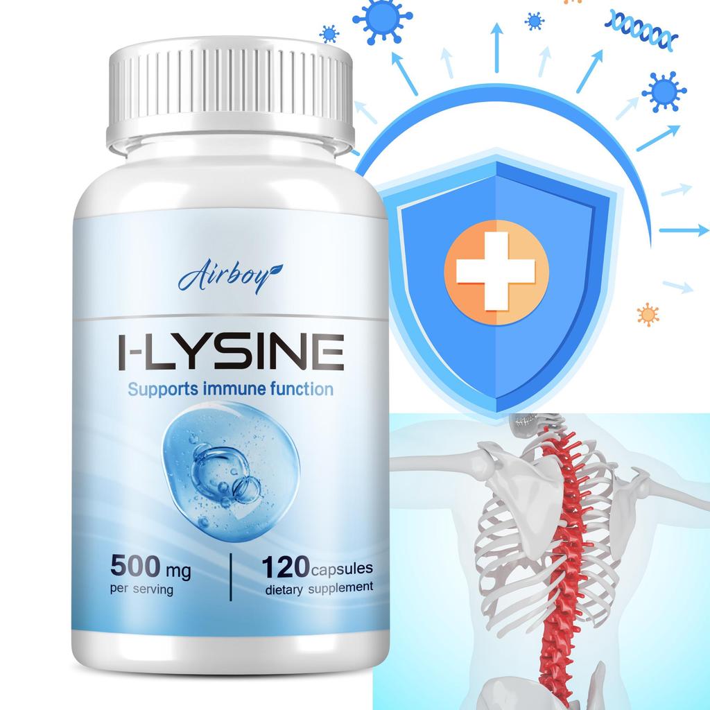 L-Lysine Capsules 500mg-Support Healthy Connective Tissue and Calcium Absorption