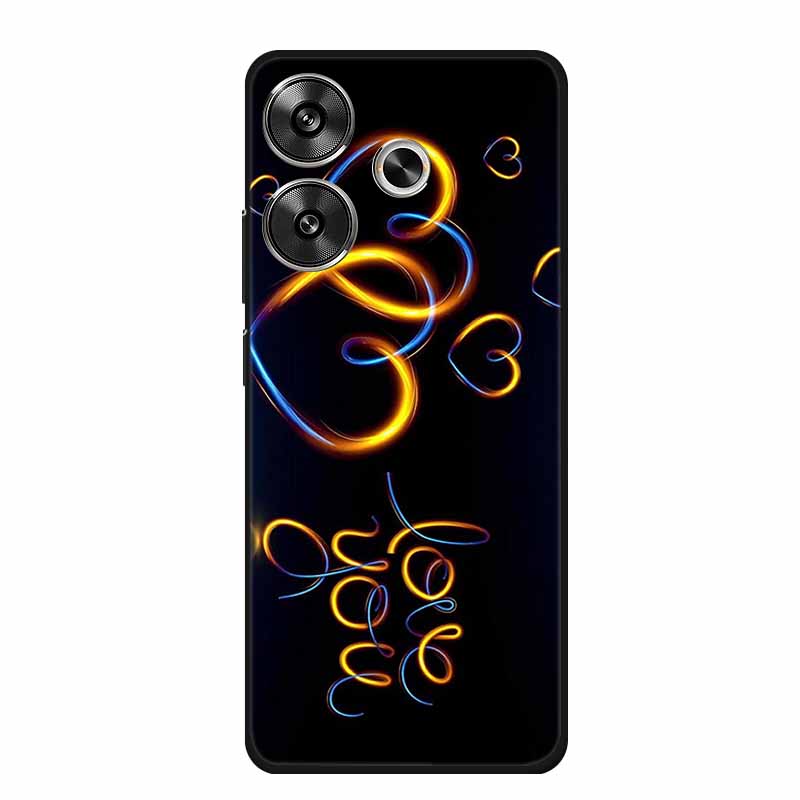 6.79" For Poco M6 4G Case POCOM6 Phone Cover Black Silicone Soft Back Cover Case For Xiaomi Poco M6 4G Case M 6 Protective Coque