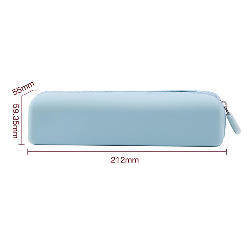 Trousse à Crayons en Silicone Souple Sac à Stylo Créatif à Fermeture Éclair Sac de Rangement Imperméable Grande Capacité Pour Fournitures d'Organisation Scolaire