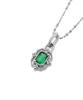 Vivus Rapillus Royal Green White Gold Silver Necklace