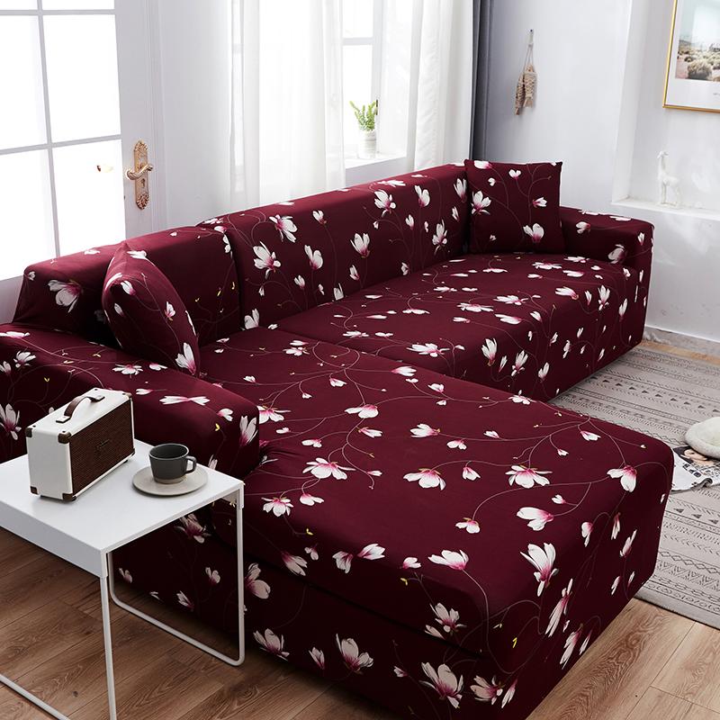 Stretch Couch Covers Soft All-Inclusive Armchair Sofa Slipcover Fitted L-Shaped, Sectional, Chaise Sofa Cover 1/2/3/4 Seater 1Pc
