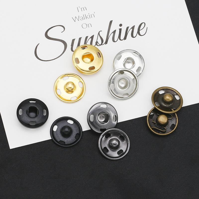 Round Children'S Underwear Hidden Button Invisible Hand Sewn Metal Button Clothes Child And Mother Button Flip Button