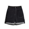 DIMANAF Plus Size 2025 Women Shorts Pants Summer Elastic Loose Jeans Short Basic High Waist Casual Harem Pants 5XL