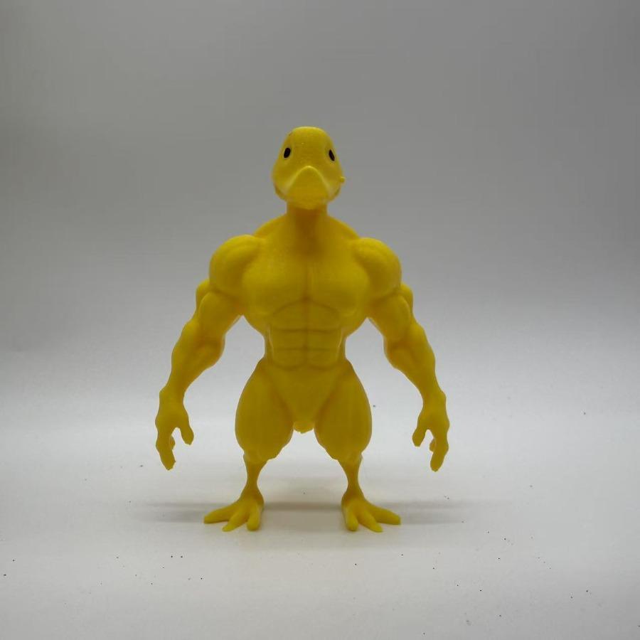 

Cute Animal Muscle Duck Statue 3D Printed Duck Sculpture Novelty Desktop Ornament Multi-Functional Indoor And Outdoor Decor Itemation