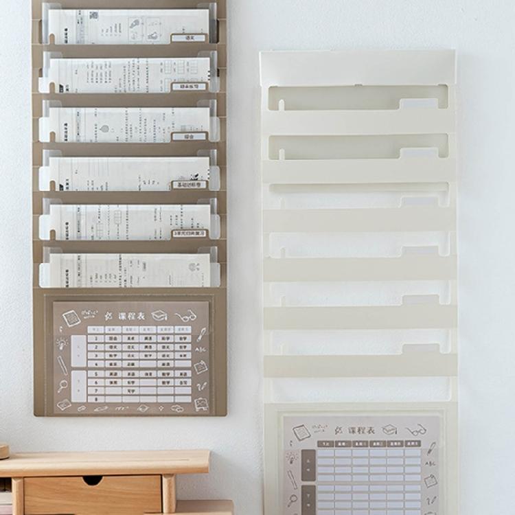 Wall Hanging File Organizers Expandable File Folder with Handle 6 Pocket Expanding Document Bag Portable Filing Folder