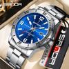 SANDA New Luxury Business Men's Quartz Watch Fashion Creative Dial Luminous 50M Waterproof Calendar Man Watches Reloj Masculino