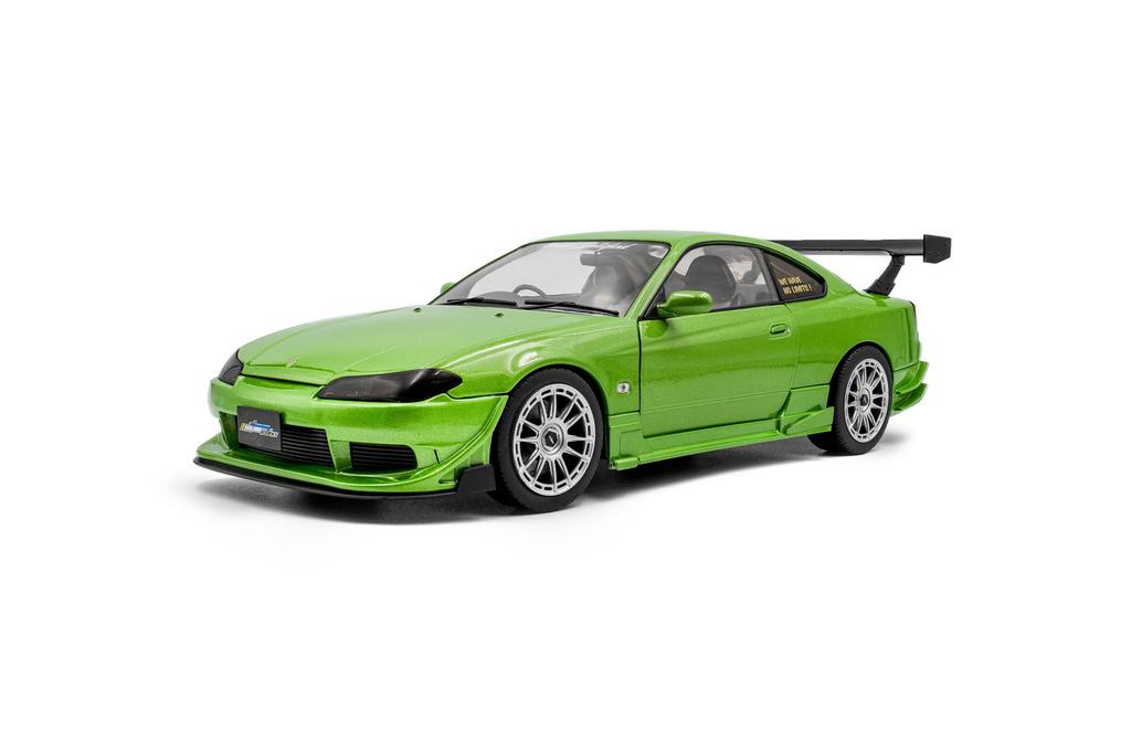 Solido 1/18 Scale Nissan Silvia S15 SPEC-R Aero 1999 Green SOLIDO Silvia Diecast Car [Parallel Import]