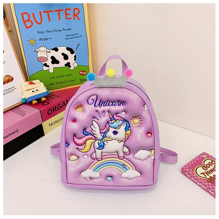 

School BagsNew cartoon cute children s bag small class girl snacks small outdoor leisure versatile shoulder back фіолетовий