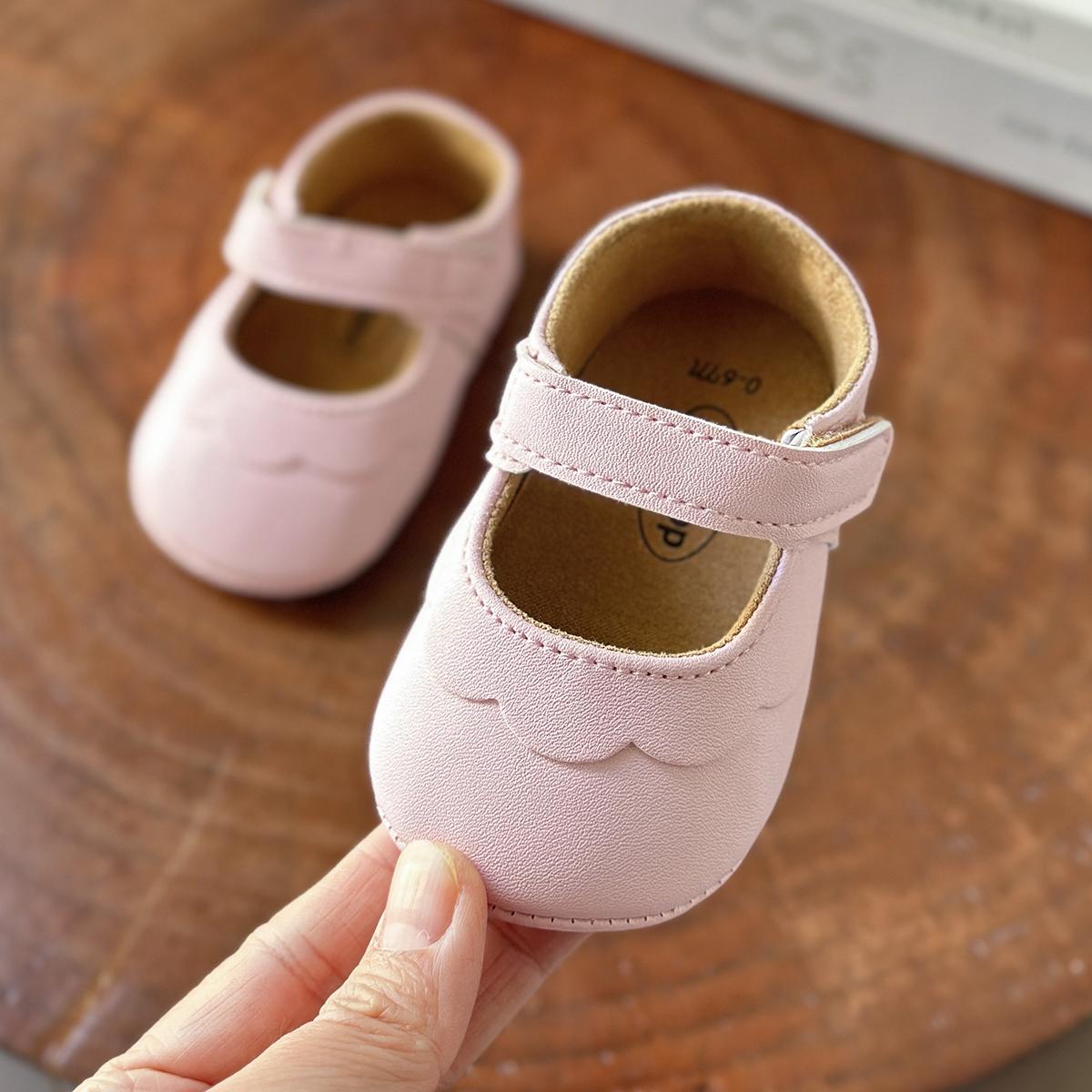 

Baby Girls Shoes Multicolour Princess Toddlers Shoes Soft Soled Non-Slip Crib Shoes First Walkers 0-18M 11cm(0-6 Months) рожевий