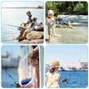 Kids Fishing Pole Telescopic Fishing Rod and Reel Combo Kit with Fishing Lures Fishing Lines Fishing Hooks