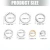 Electroplated Metal Spring Gate Rings with Round Shape for Bag Project, Key Attachments, Sewing Supplies, and Craft 50PCS