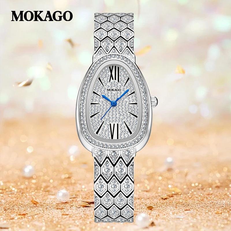 SANDA Ladies Watches Gifts Snake Head Watch for Women Luxury Fashion Steel Strap Quartz Wristwatches