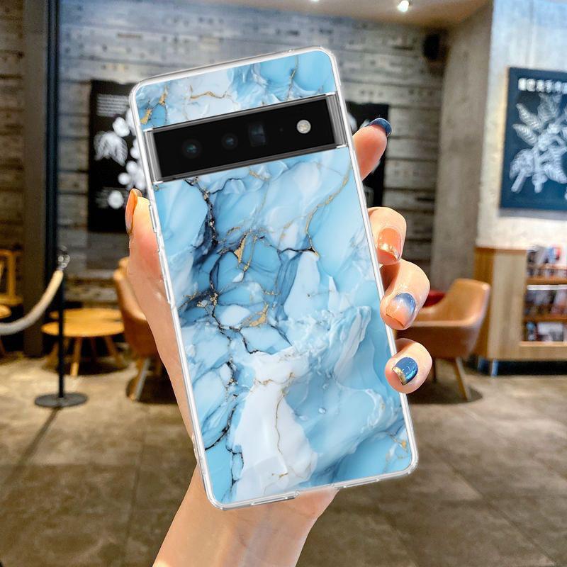 

Marble Phone Case For Google Pixel 9 Pro XL 8 7 6 Pro 8A 7A 6A 5 4 5A 4A 3A XL 5G Silicone Shockproof Soft TPU Clear Cover Pixel 6 Pro