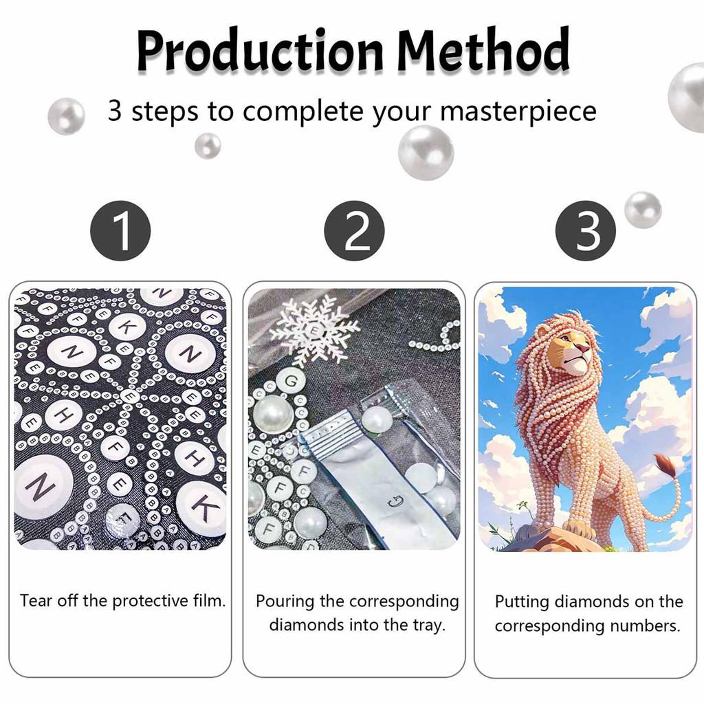 Disney DIY Pearl Painting The Lion King Decorative Painting Creative Ornaments Friends Gifts Desktop Furnishings Home Decoration