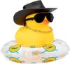 Car Rubber Duck Dashboard Yellow Duck Decoration For Car Dashboard Decorations Duck Toy With Swim Ring