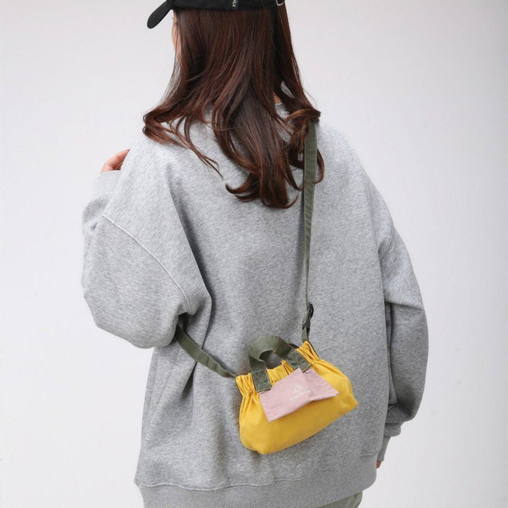 

Cloth Nylon Shoulder Bag Korean Style Dumpling Bag Cute Small Crossbody Bag Girls жовтий