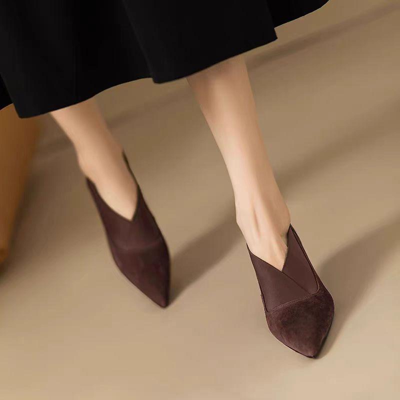 2026 Spring and Autumn New Fashion Pointed Toe Stiletto Heels Women's Shoes Comfortable Classic Versatile Temperament High Heels