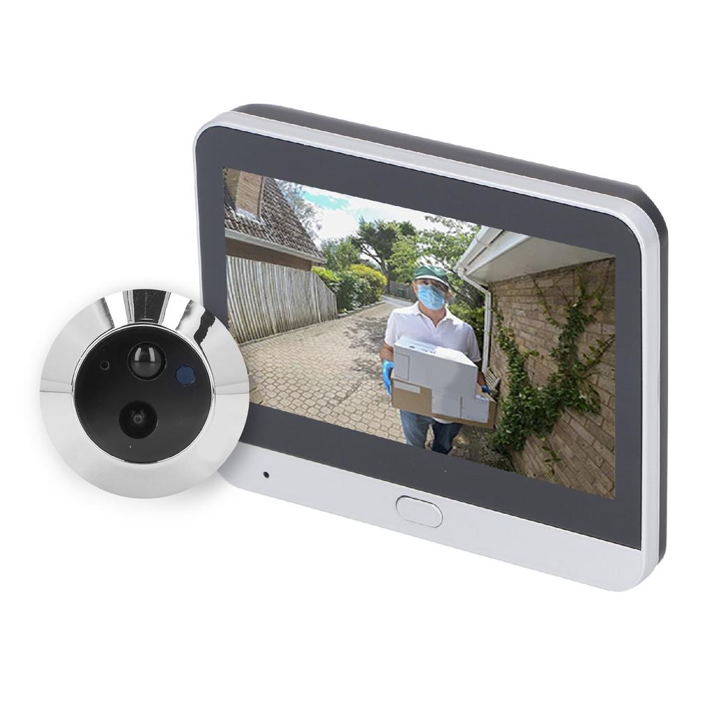 4.3inch IPS LCD Screen Digital Peephole Viewer 120 Degree Wide Angle 1080P WiFi Video Intercom