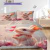 Rabbit Pattern Bedding Quilt Set Quilt Cover Pillowcase Home Decoration Birthday Gift (1 * duvet cover + 2 * pillowcase, without core)