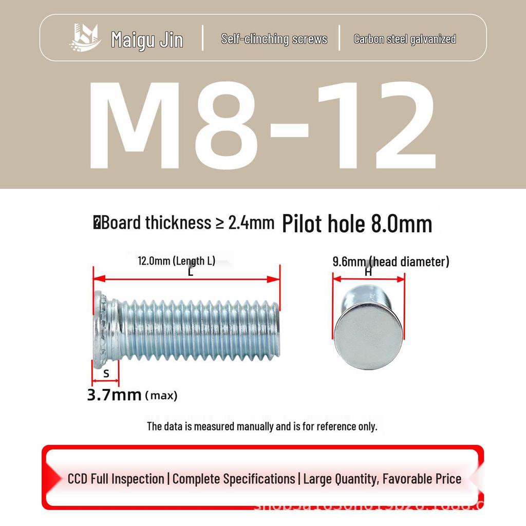 Flat Head Carbon Steel Galvanized Rivet Nuts FH-M2 to M10 - Free Shipping