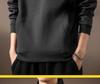 Men's Retro Heavyweight Half-Zip Stand Collar Plus Size Velvet Hoodie