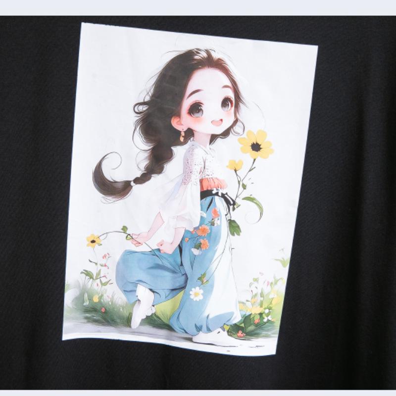 Women's Korean Style Plus Size Solid Color Long Sleeve T-Shirt - Fashionable Hot Stamping, Casual and Versatile for Autumn 2025