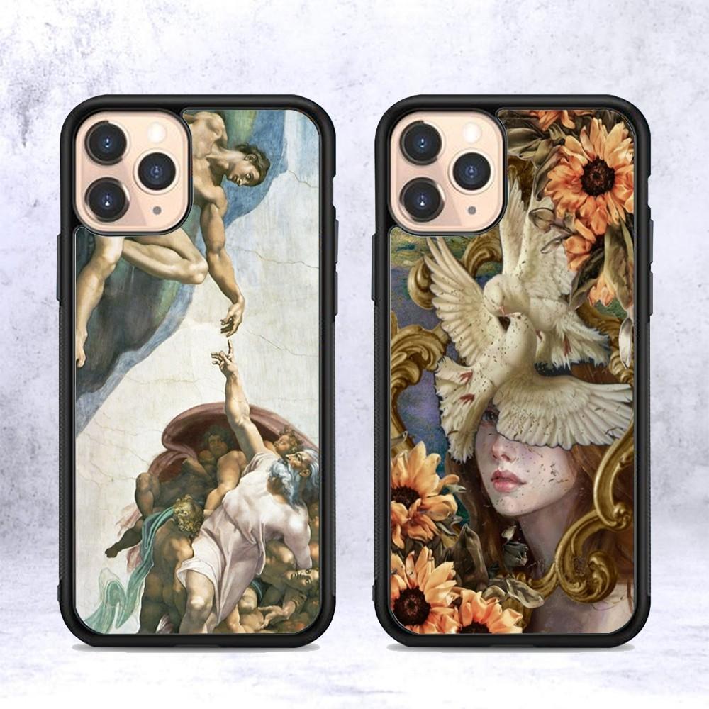 Renaissance Art Phone Case Silicone PC+TPU For For iPhone 11 12 13 14 15 16 Plus Pro Max Cover