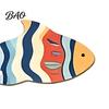 Balcony Marine Wall Art 3 Pcs Vintage Beach Wooden Fish Decor, Nautical School of Coastal Art, Summer Lake House Hanging Sculpture for Living