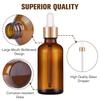 12pcs+4 Accessories Glass Dropper Bottles, 50ml Empty Tincture Dropper Bottles with 12 Dropper Bottles, 2 Funnels, 2 Droppers