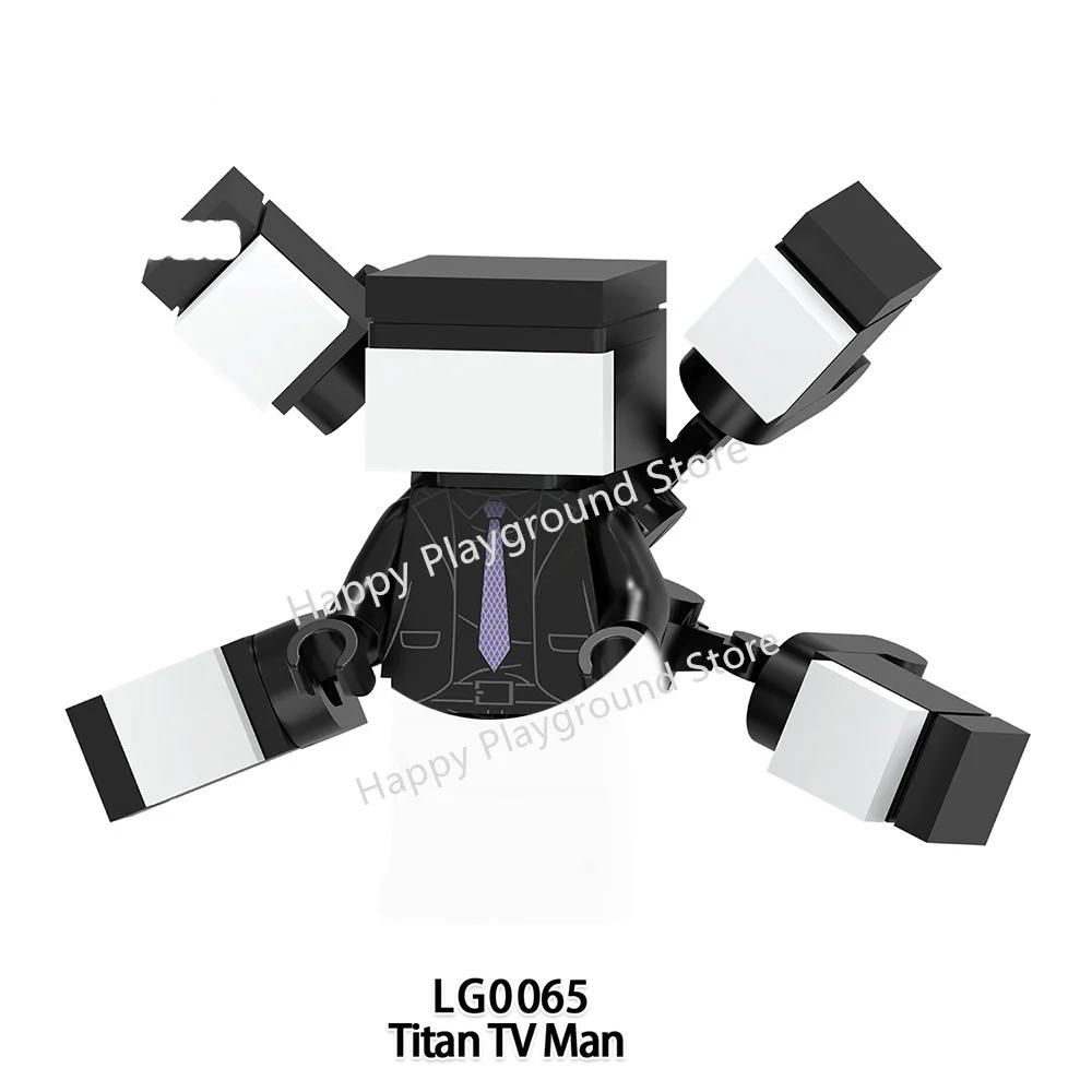 New Skibidi Toilet Man Anime Cartoon Bricks Dolls Figure Cameraman Speakerman TV Man Action Bricks Toy Figures Building Blocks