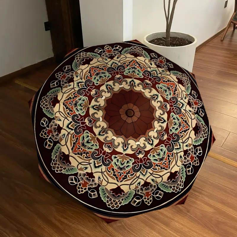 

1pc Floral Mandala Pattern Automatic Umbrella Durable Iron Frame & Plastic Handle, Gift for Men & Women, Sturdy Construction yy250905142