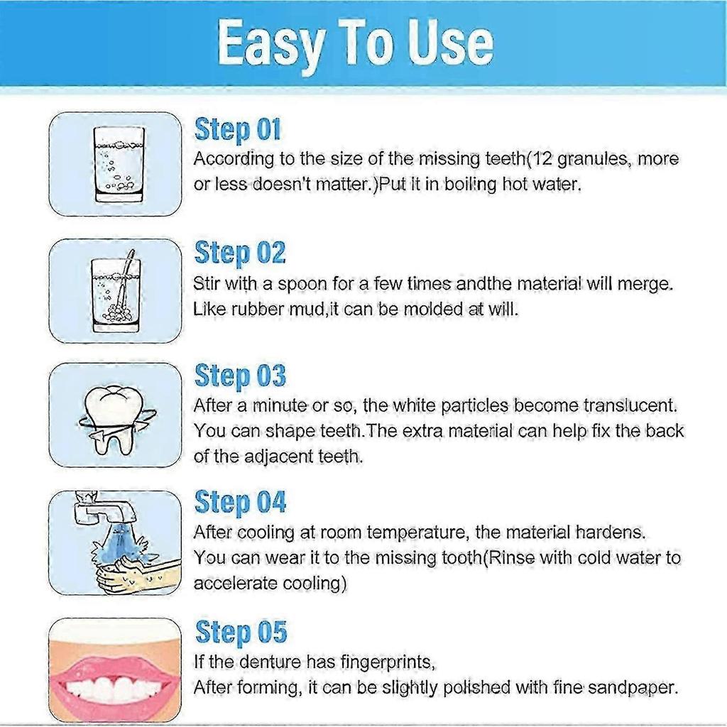 ערכת תיקון שיניים זמנית 4 ב-1 – כלי מילוי שיניים ותיקון חורים לשימוש חירום