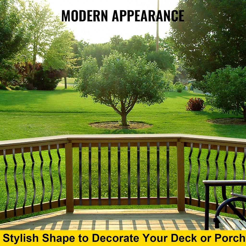 Deck Balusters Metal Deck Spindles 51 Pack 32.25inch Iron Stair Railing