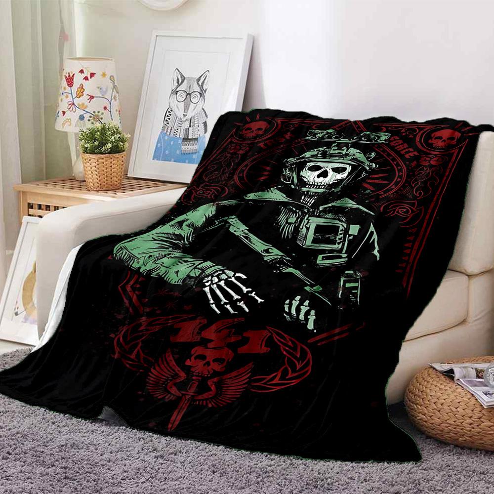 1pc Resident Evil Soft Comfortable Blanket Digital Print, All Season Multipurpose Knit Fabric Bedding, Office, Sofa Home Decor Blanket