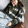 Korean Version of Relaxation, Foreign Style, Loose and Casual Contrasting Colors, Striped College Style, Long-sleeved Polo Neck Knitted Sweater