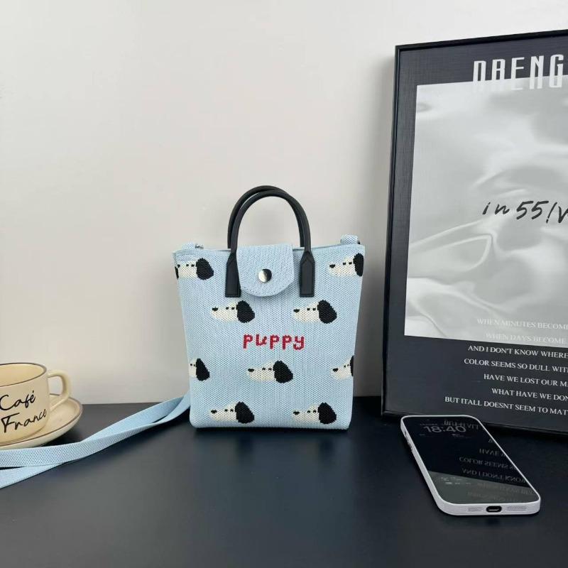 New knitted mobile phone bag, high-end handbag, women's messenger bag, adjustable versatile, convenient and large-capacity bag