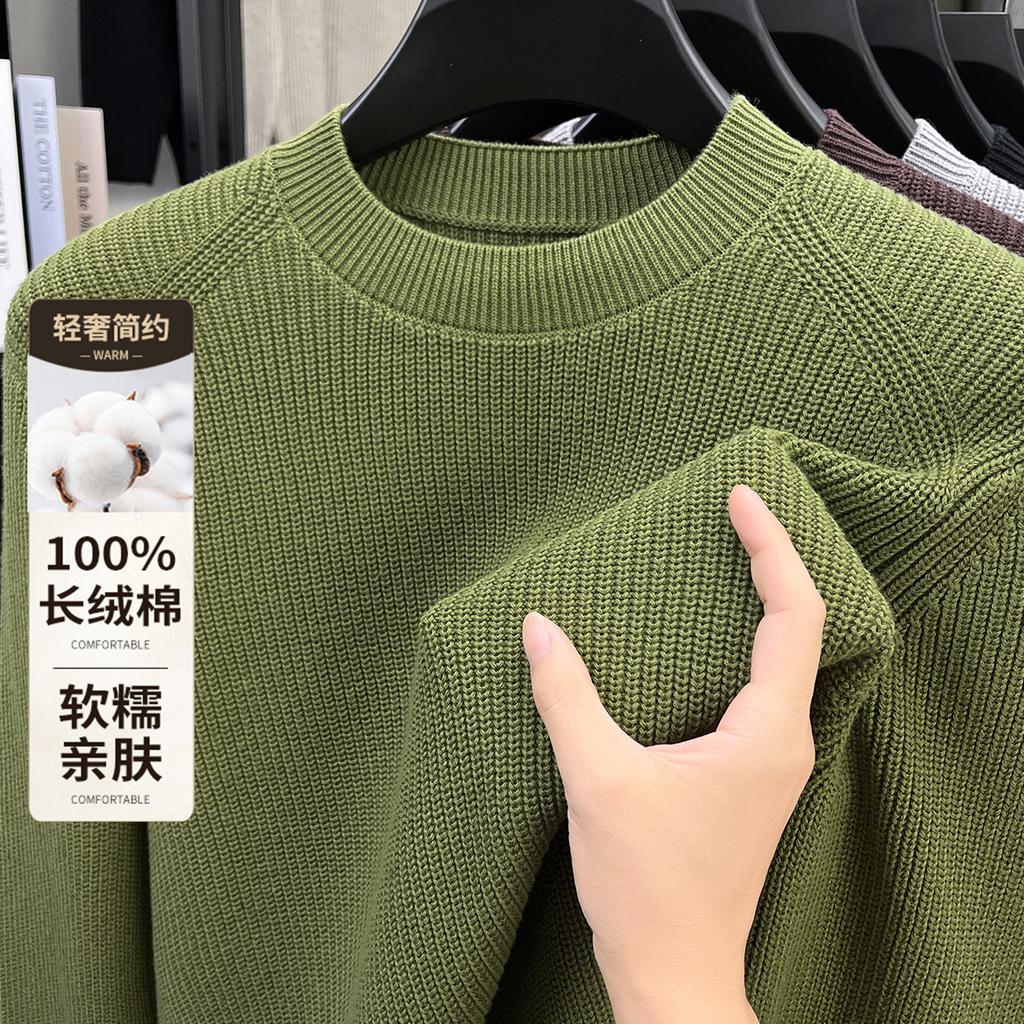 100% Cotton Autumn and Winter Round Neck Sweater